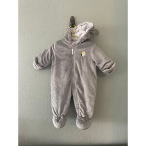 Carter's Gray Fleece Baby Bunting